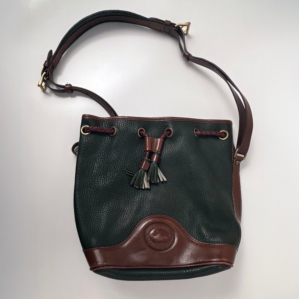 Vintage Dooney & Bourke Drawstring Bucket Bag – All Weather Leather Collection